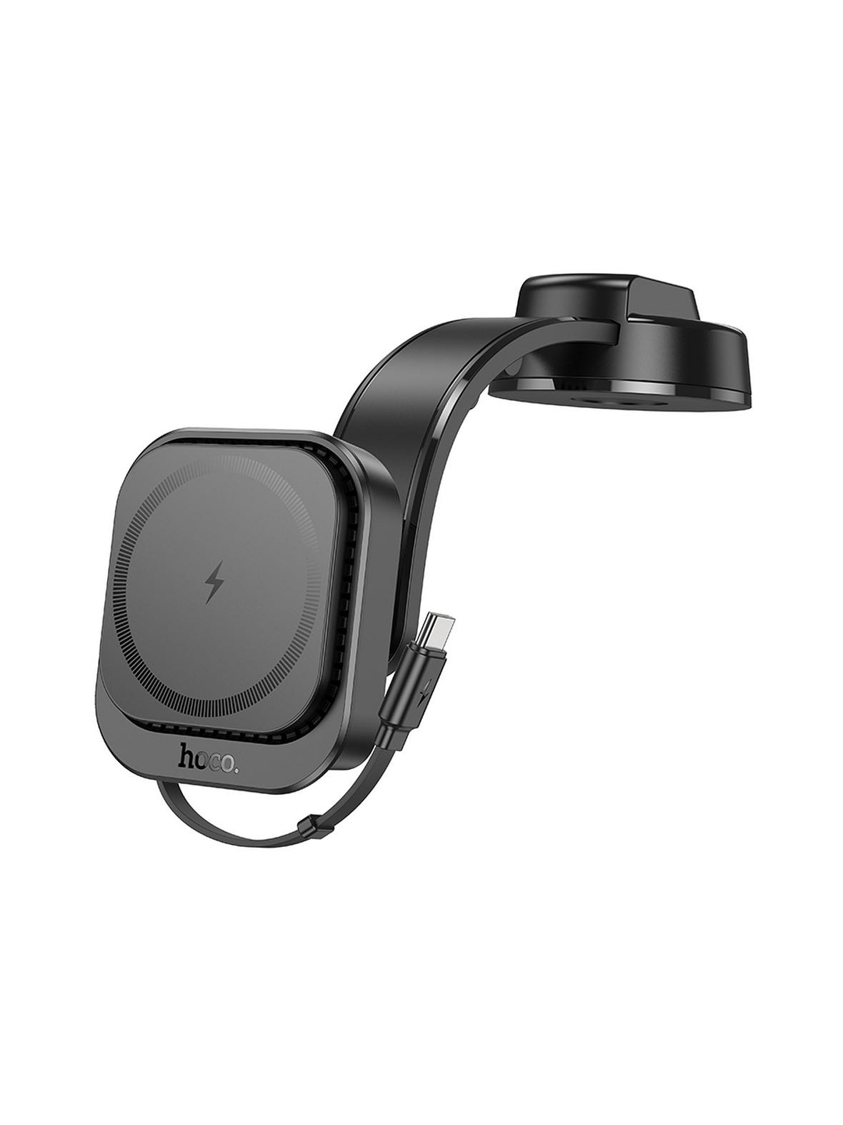 Uchwyt na telefon do samochodu magnetyczny zgodny z MagSafe Hoco do deski HW24 czarny