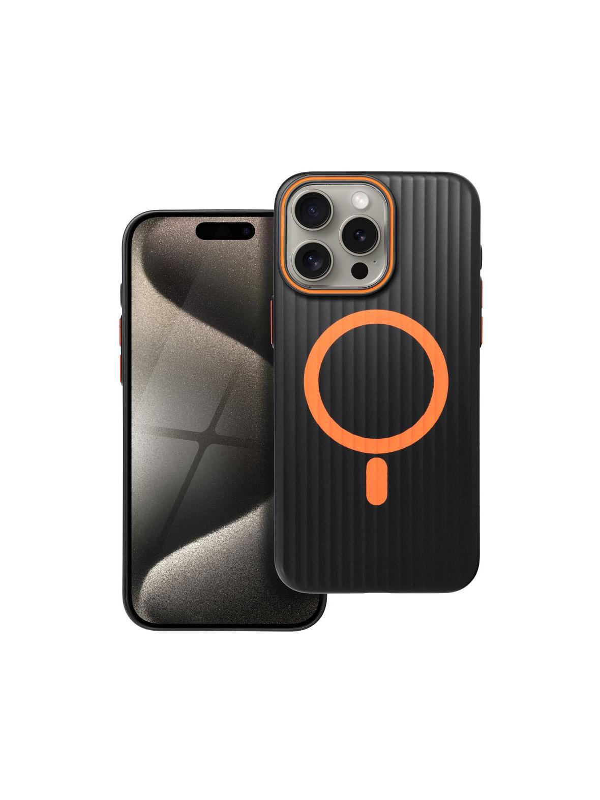 Futerał SIMPLY kompatybilny z MagSafe do IPHONE 15 Pro Max tytan czarny