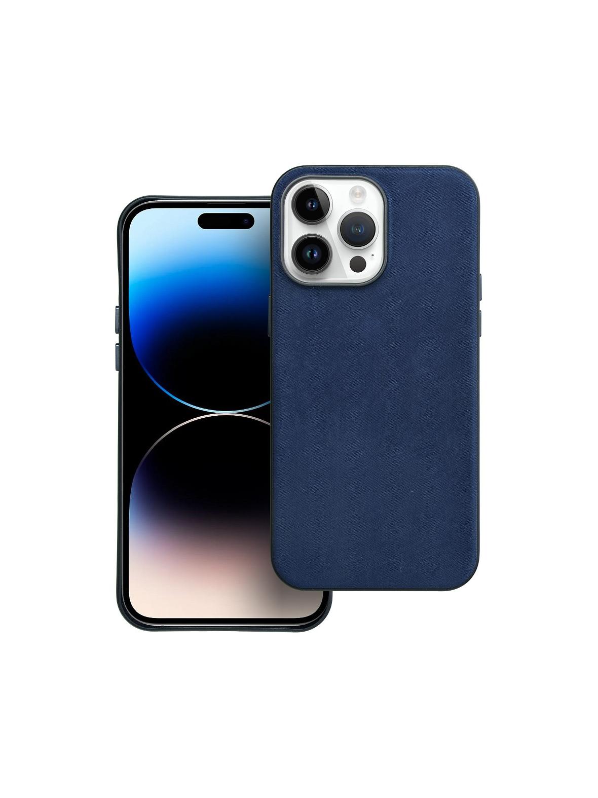 Futerał WOVEN MAG COVER kompatybilny z MagSafe do IPHONE 14 Pro Max niebieski