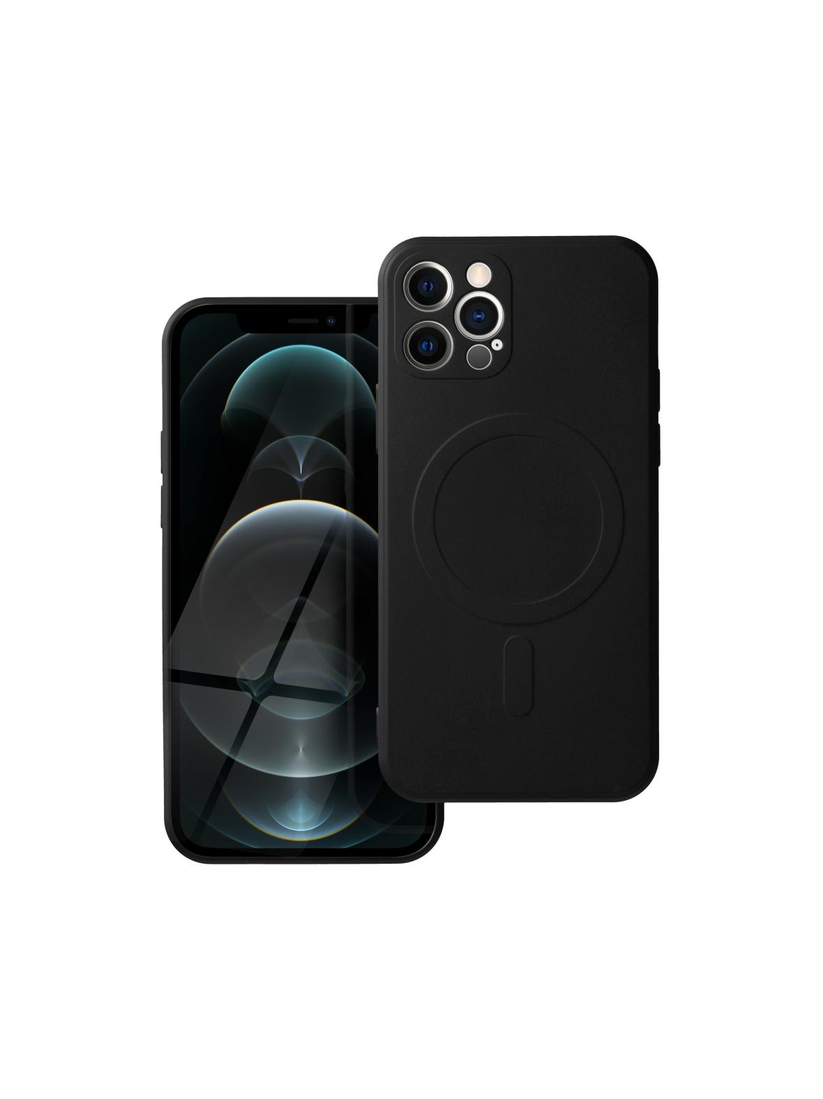 Futerał SILICONE MAG COVER kompatybilny z MagSafe do IPHONE 12 Pro czarny