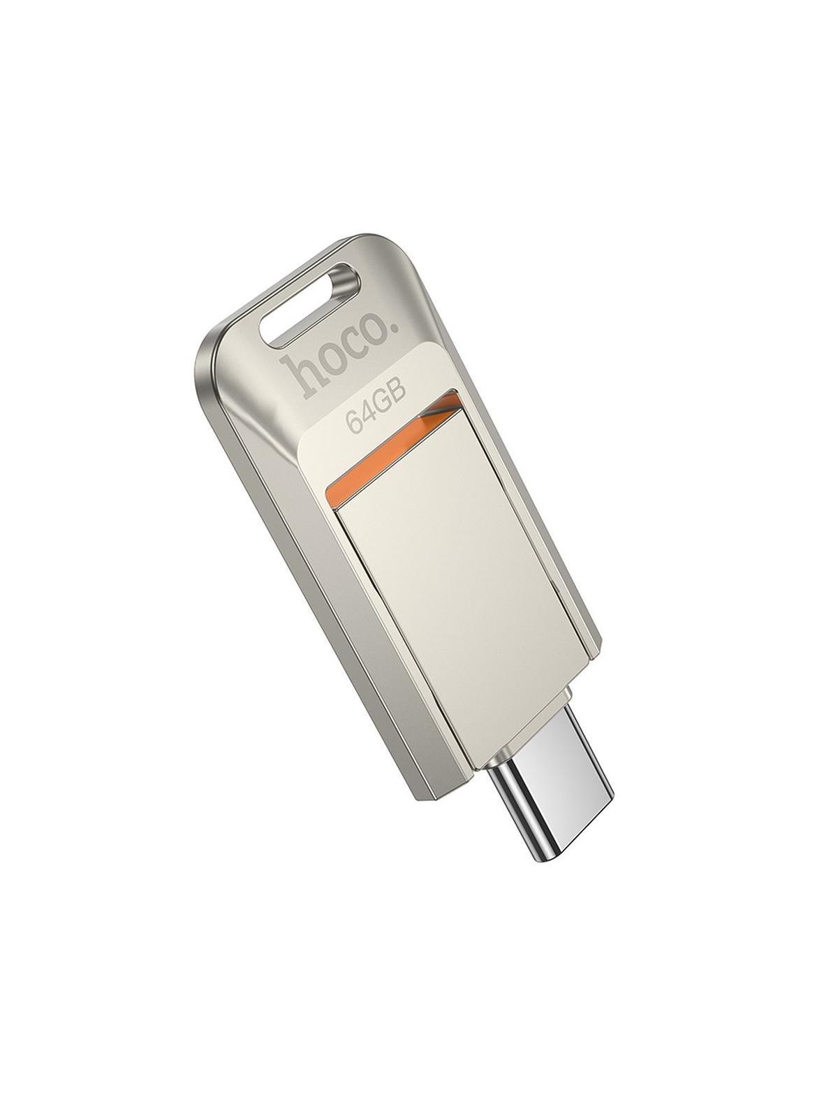 Pendrive 64GB USB 3.0 (USB C) Hoco UD17 nikiel