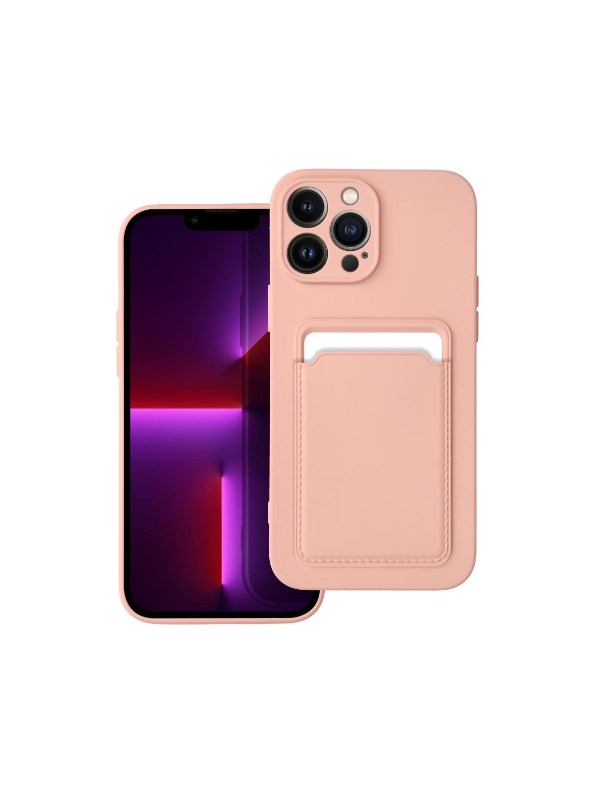 Futerał CARD CASE do IPHONE 13 Pro Max różowy