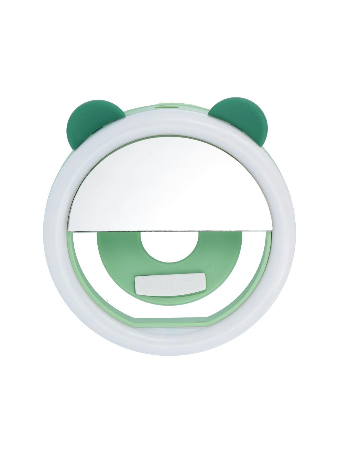 Lampa LED Ring do selfie na telefon RK12 zielony miś