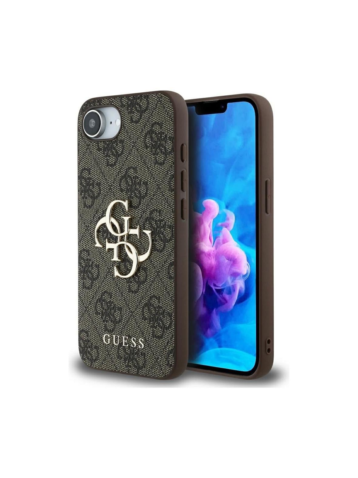 GUESS futerał do IPHONE 16e (SE 4 2025) GUHCPSE44GMGBR (4G PU Big Logo) brązowy