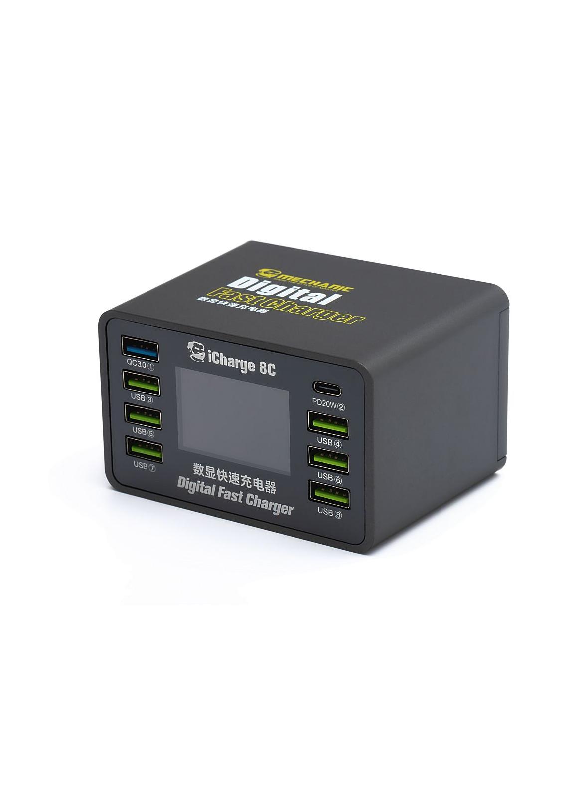 MECHANIC iCharge 8C Ładowarka serwisowa 8 portów PD QC3.0