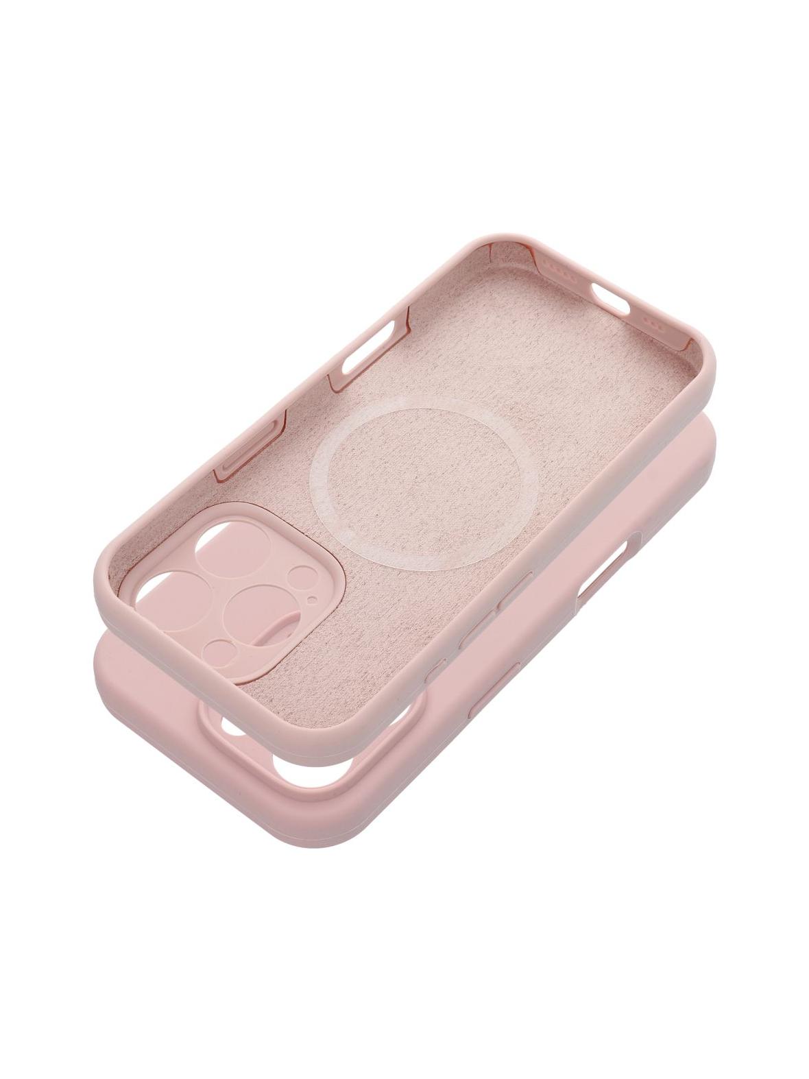 Futerał SILICONE 2mm do IPHONE 16 Pro kompatybilny z MagSafe pudrowy róż