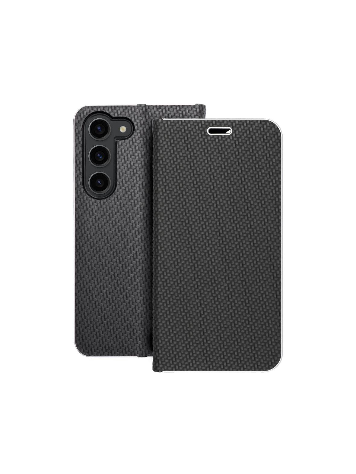 Kabura LUNA Book Carbon do SAMSUNG S23 czarny