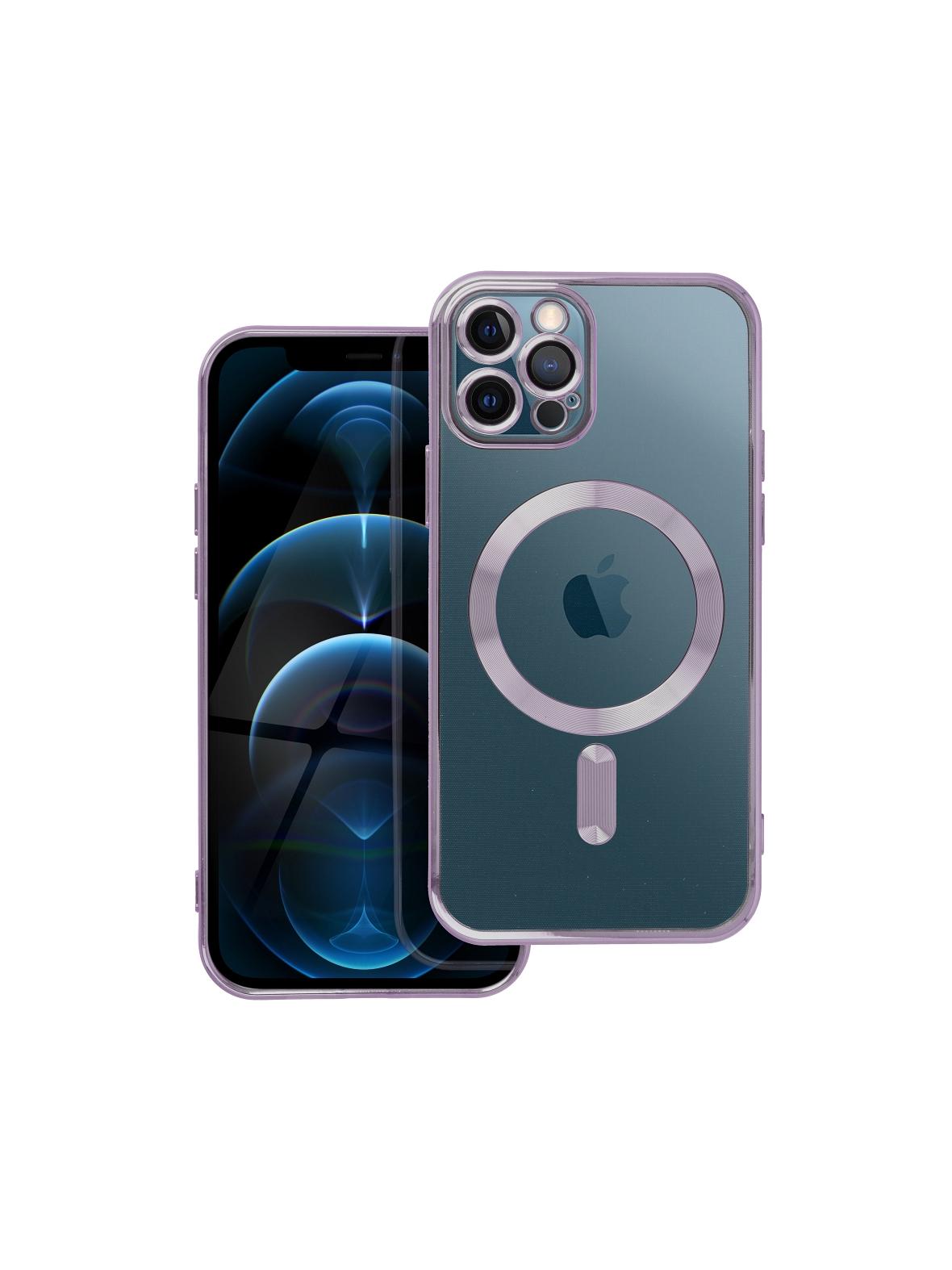 Futerał ELECTRO MAG COVER kompatybilny z MagSafe do IPHONE 12 Pro fioletowy