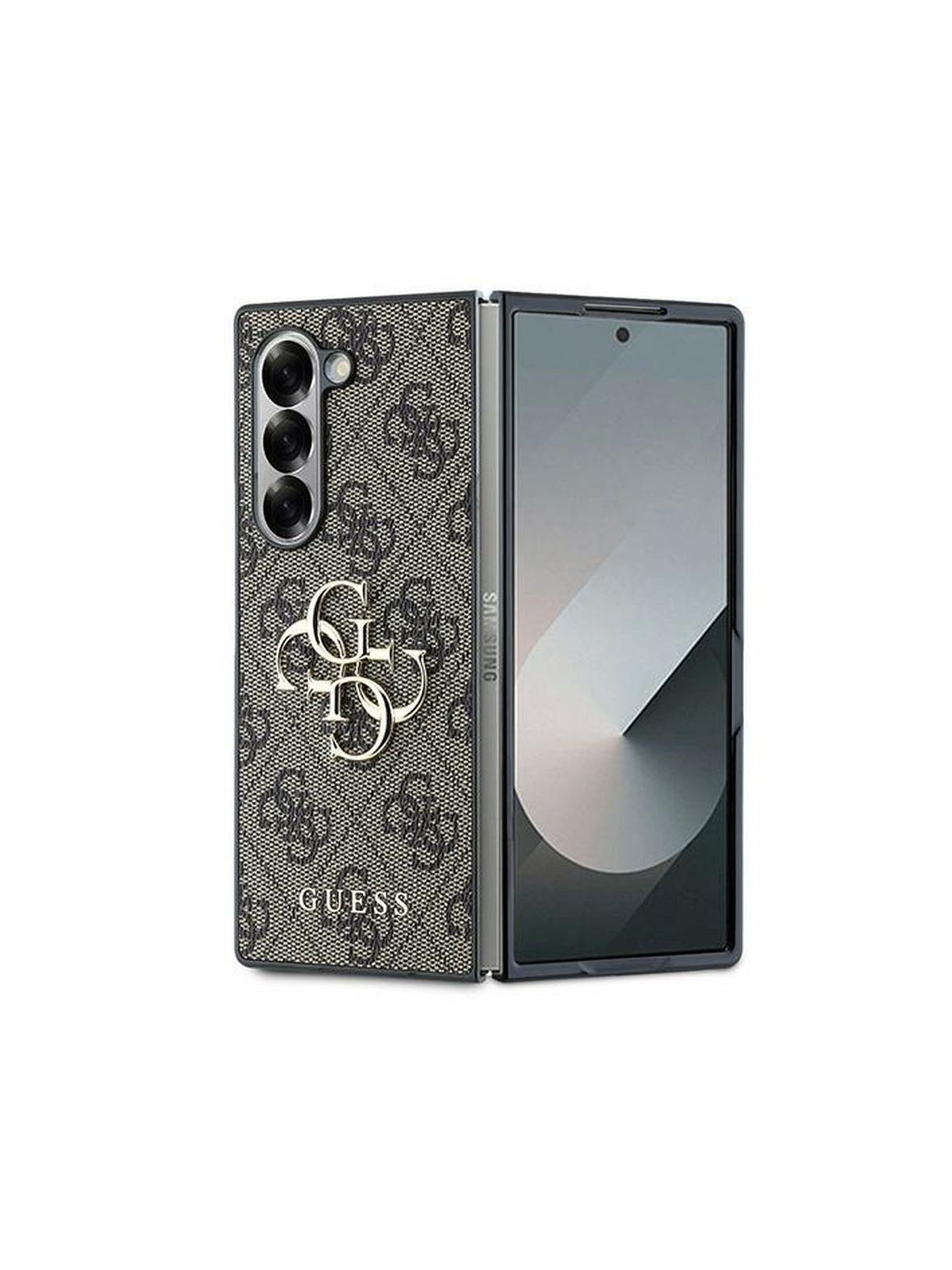 GUESS futerał do SAMSUNG Z Fold 6 GUHCZFD64GMGBR (PU 4G Leather Metal Logo) brązowy