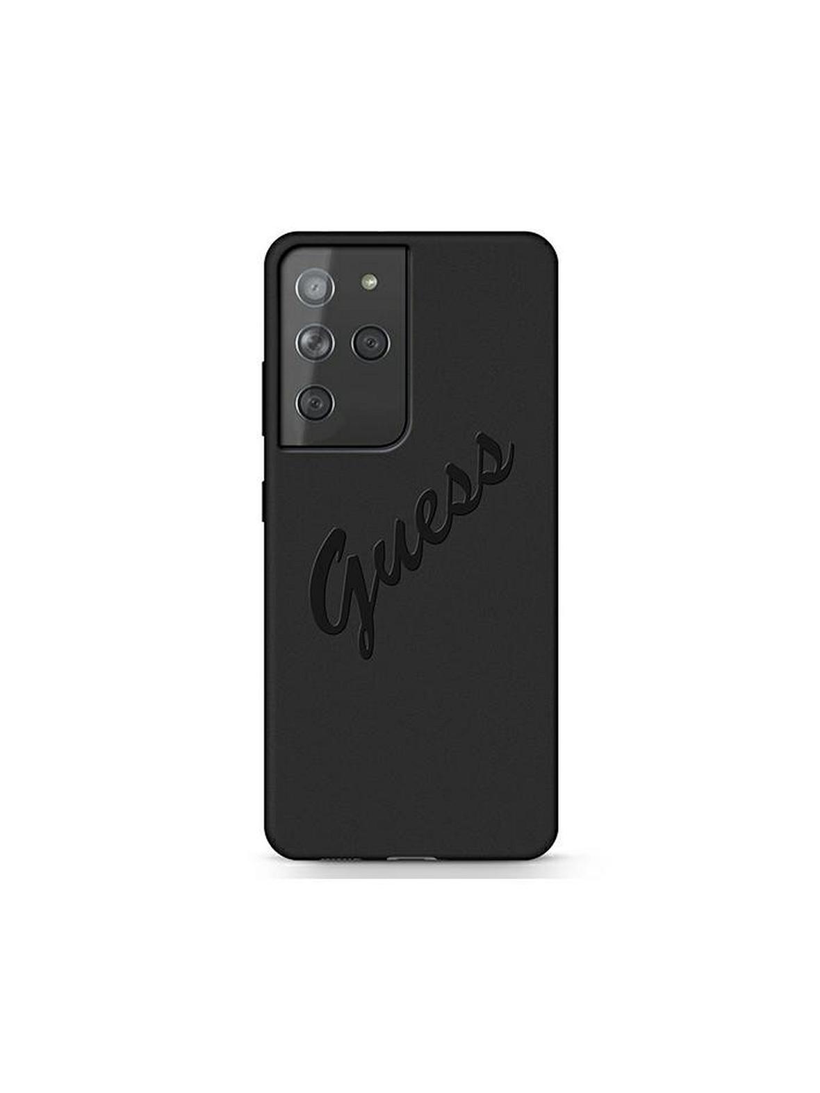 GUESS futerał do SAMSUNG S21 Ultra GUHCS21LLSVSBK (Script Vintage) czarny