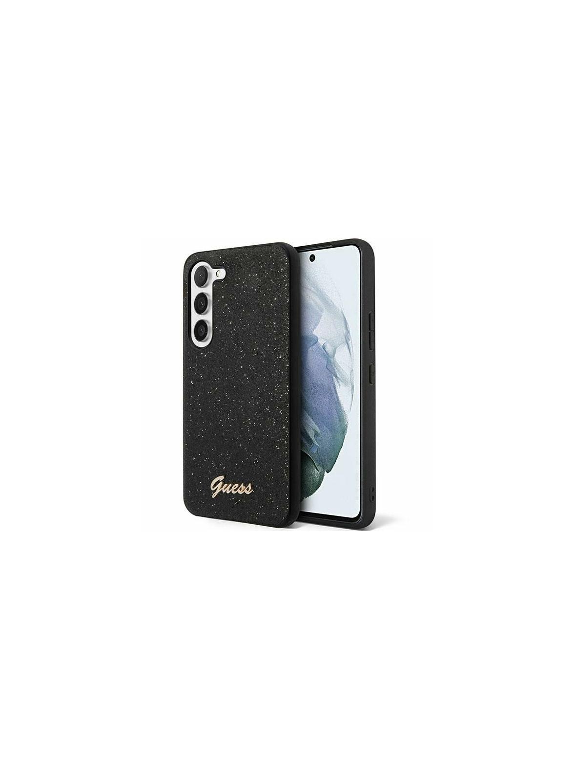 GUESS futerał do SAMSUNG S24 GUHCS24SHGGSHK (Glitter Script) czarny