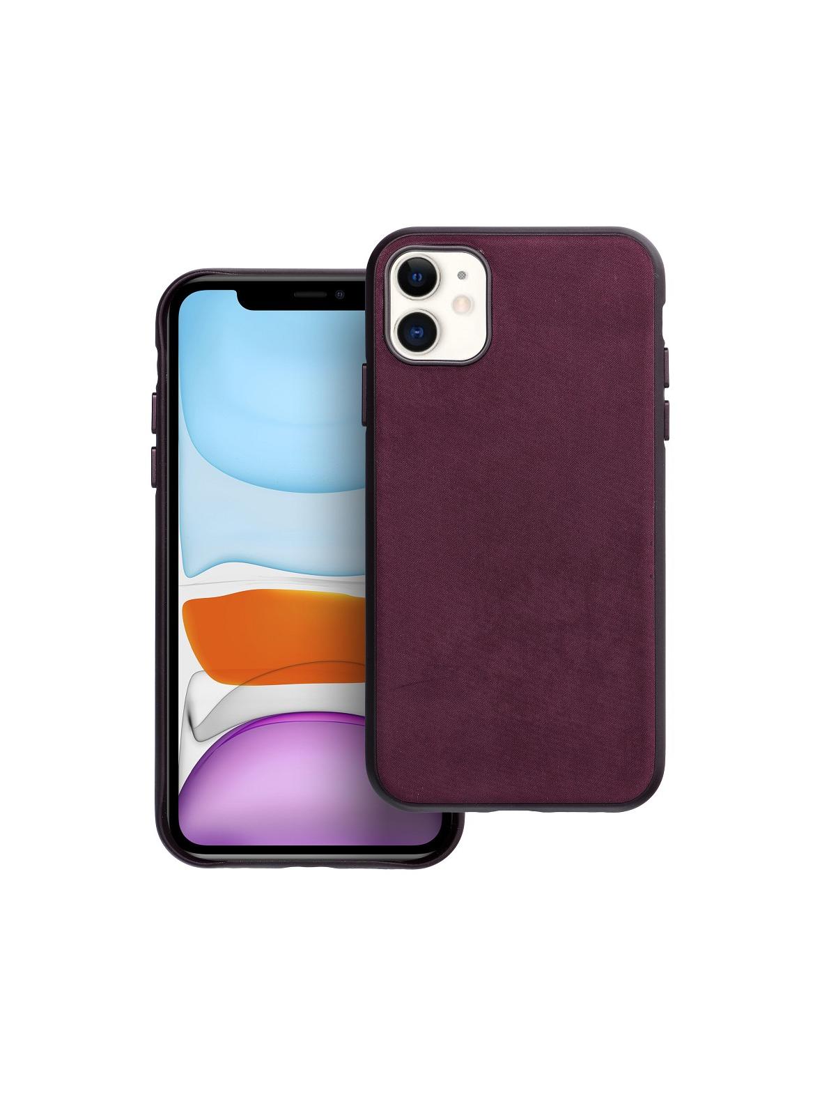 Futerał WOVEN MAG COVER kompatybilny z MagSafe do IPHONE 11 burgundowy