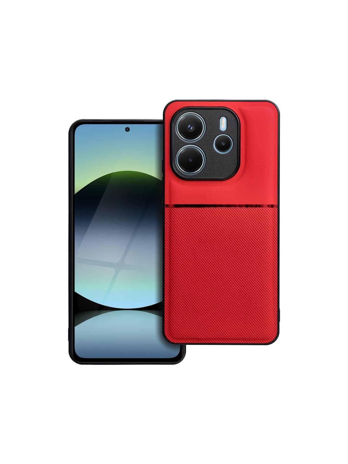 Futerał NOBLE do XIAOMI Redmi Note 14 4G (GLOBAL - 163,25mm x 76,55mm x 8,16mm) czerwony