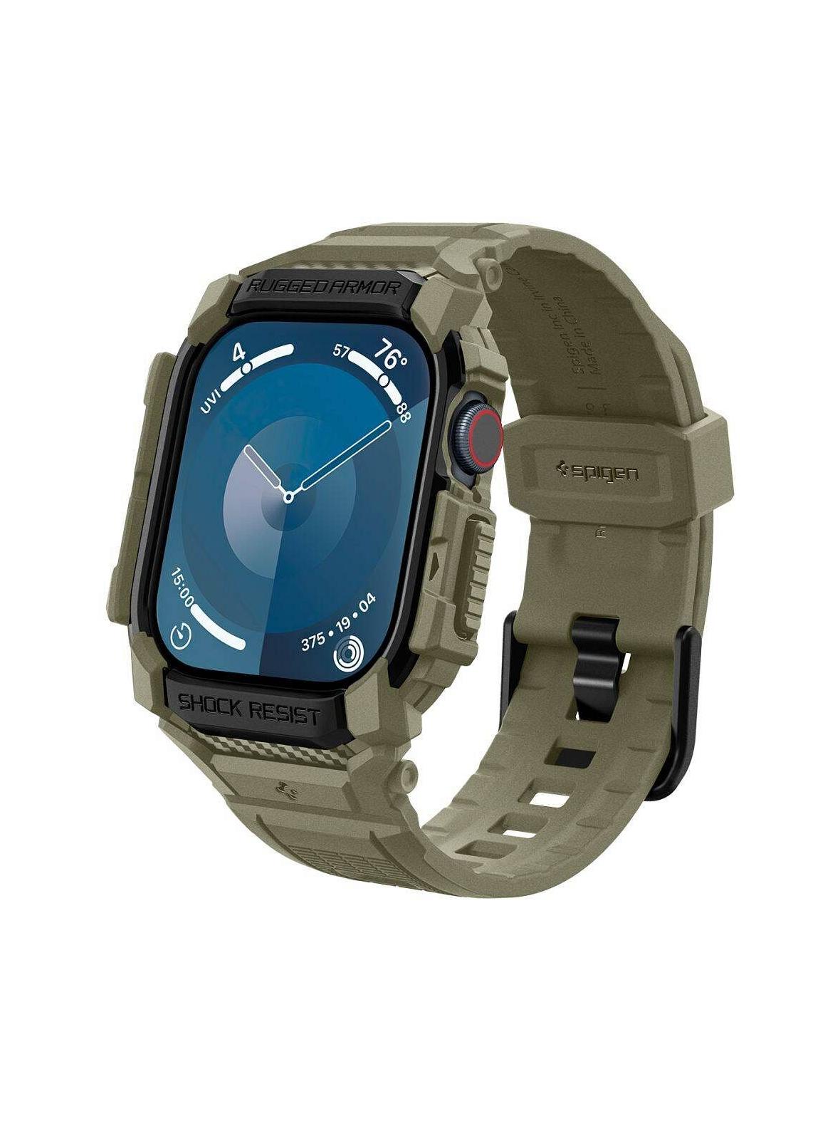 SPIGEN futerał RUGGED ARMOR "PRO" do APPLE Watch 10 (46 mm) vintage khaki