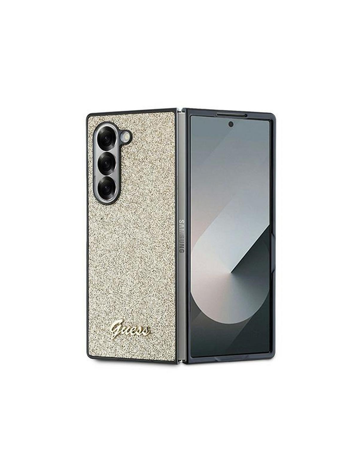 GUESS futerał do SAMSUNG Z Fold 6 GUHCZFD6HGGSHD (HC PU 4G Glitter Script) złoty