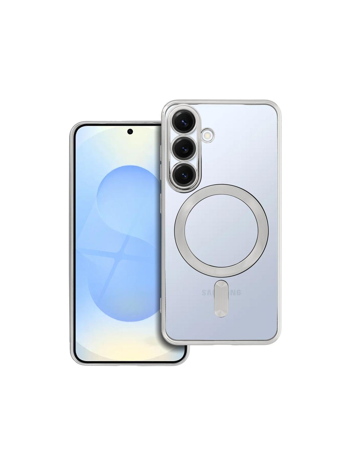 Futerał ELECTRO MAG COVER kompatybilny z MagSafe do SAMSUNG S25 srebrny