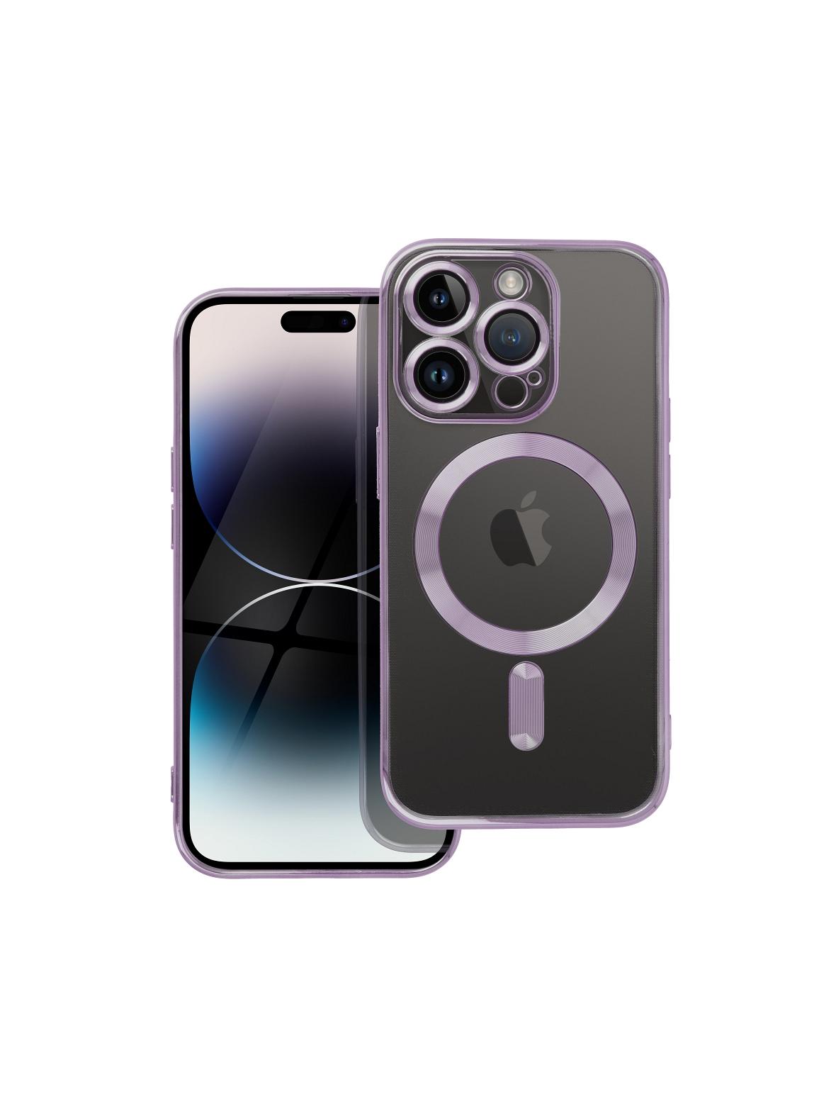 Futerał ELECTRO MAG COVER kompatybilny z MagSafe do IPHONE 14 Pro fioletowy