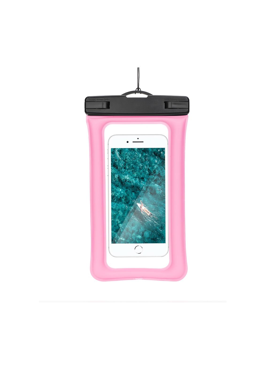 Etui wodoodporne uniwersalne z plastikowym zamknięciem AIRBAG różowe