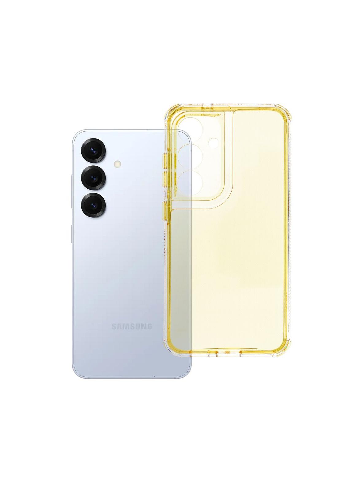 Futerał do Samsung S25 Matrix Clear żółty