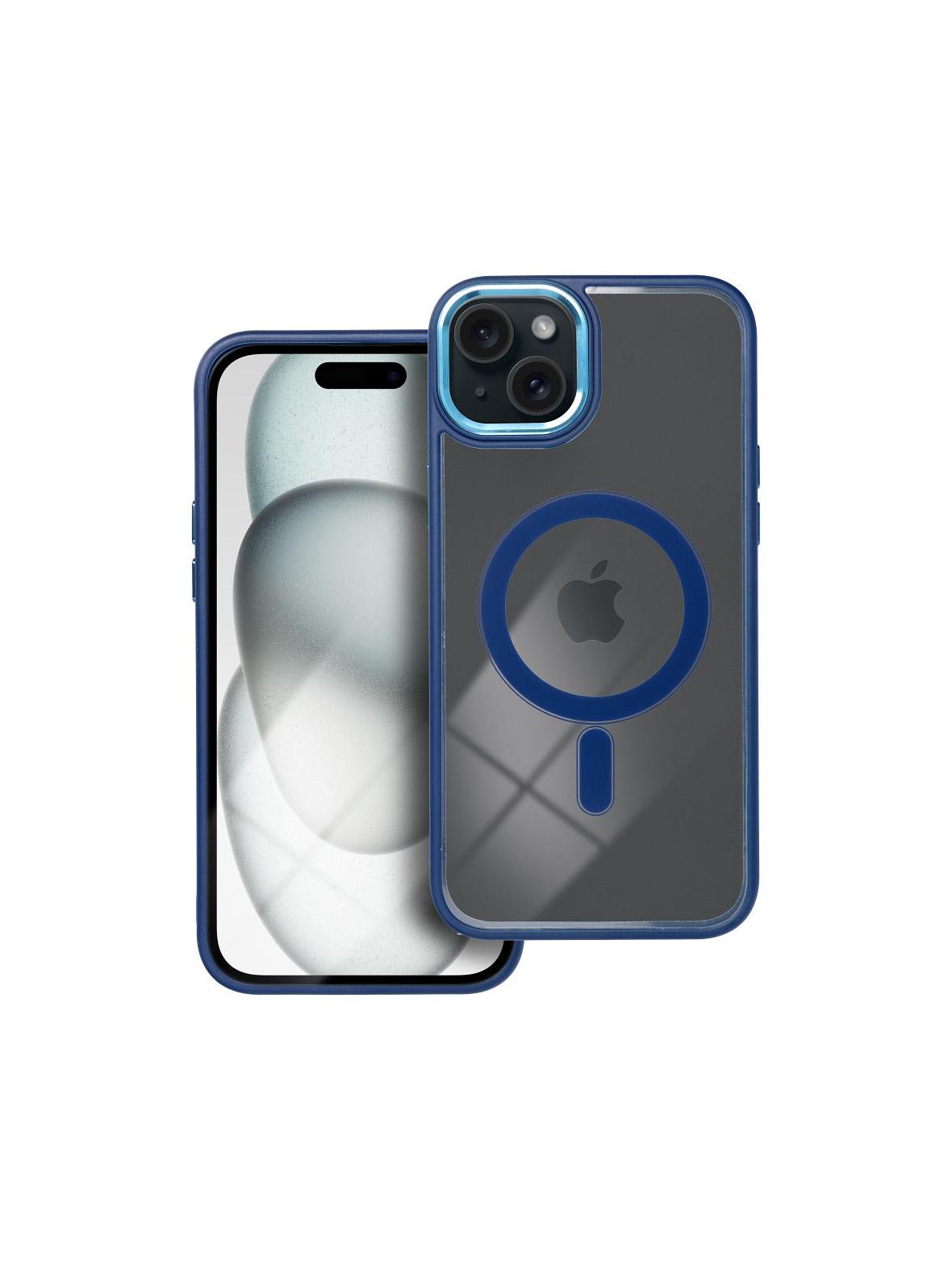 Futerał COLOR EDGE MAG COVER kompatybilny z MagSafe do IPHONE 15 Plus niebieski