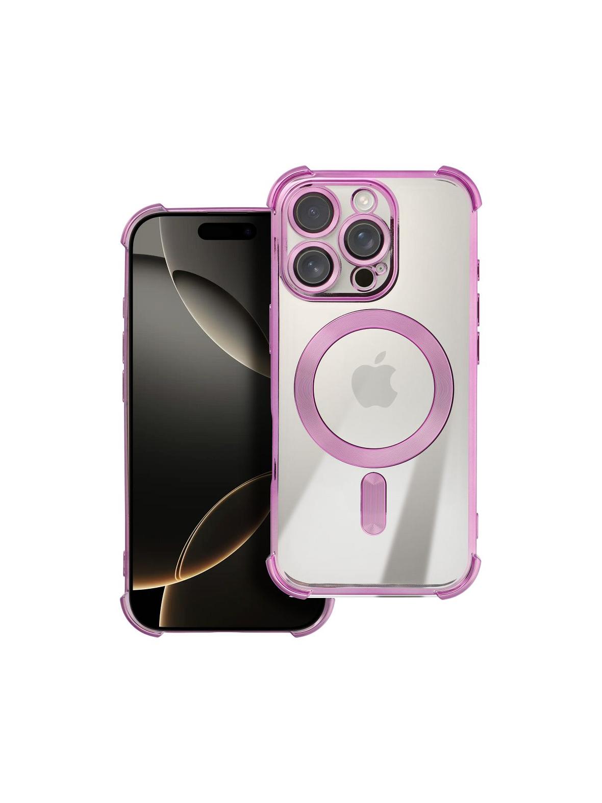 Futerał ANTISHOCK ELECTRO do IPHONE 17 Pro kompatybilny z MagSafe purpurowy