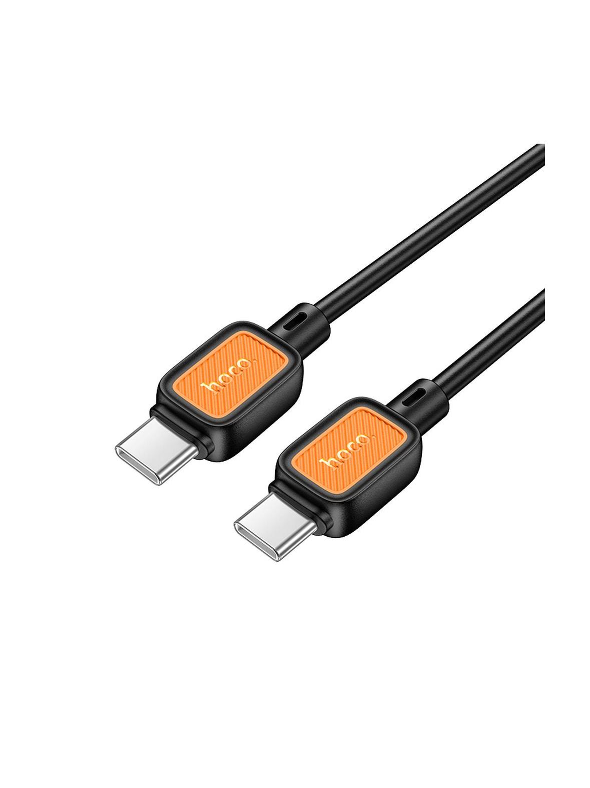 Kabel USB C do USB C Hoco 3A 60W 1 m X108 czarny