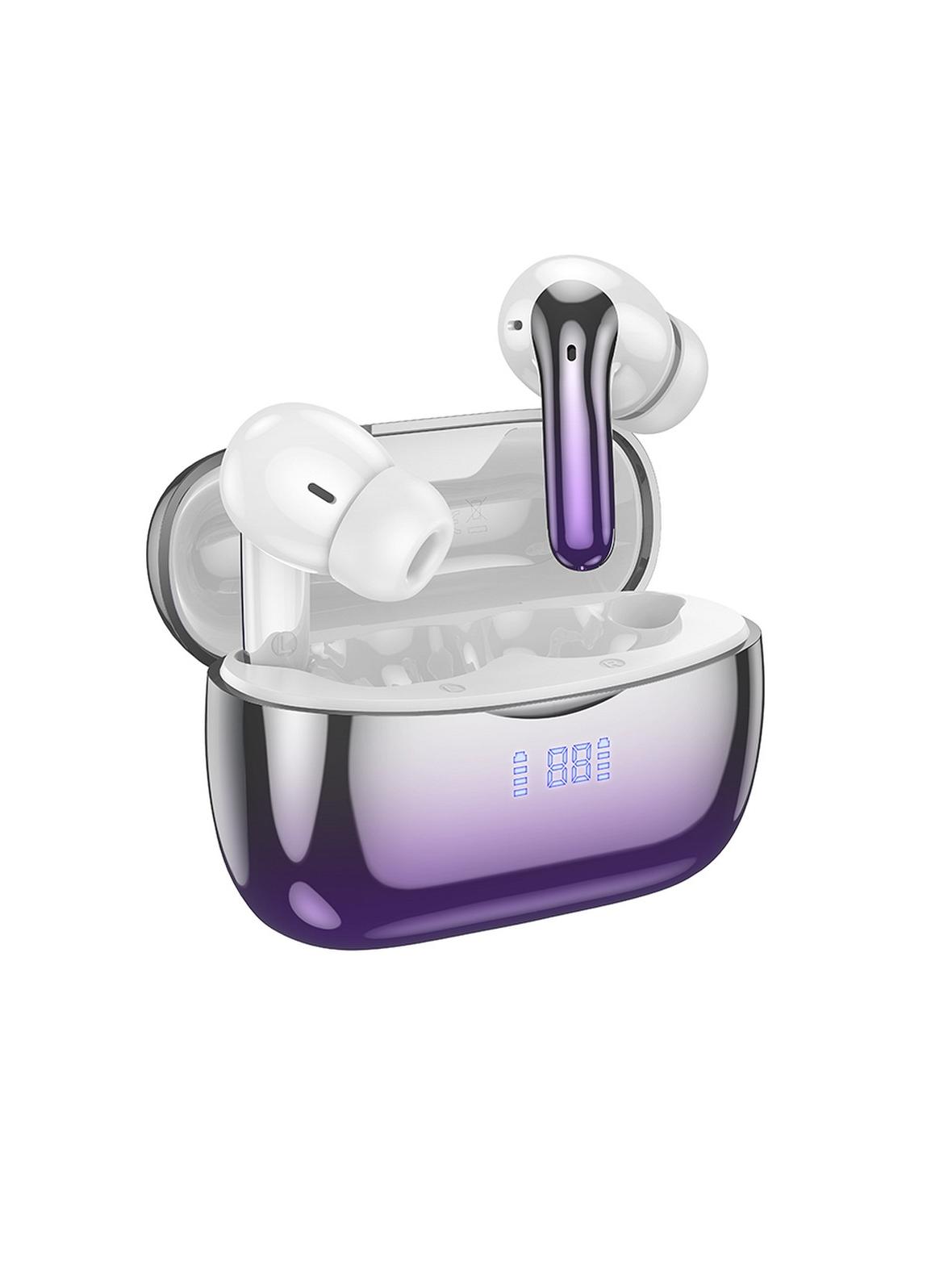 Słuchawki bezprzewodowe douszne Hoco TWS ANC + ENC EQ16 fioletowe
