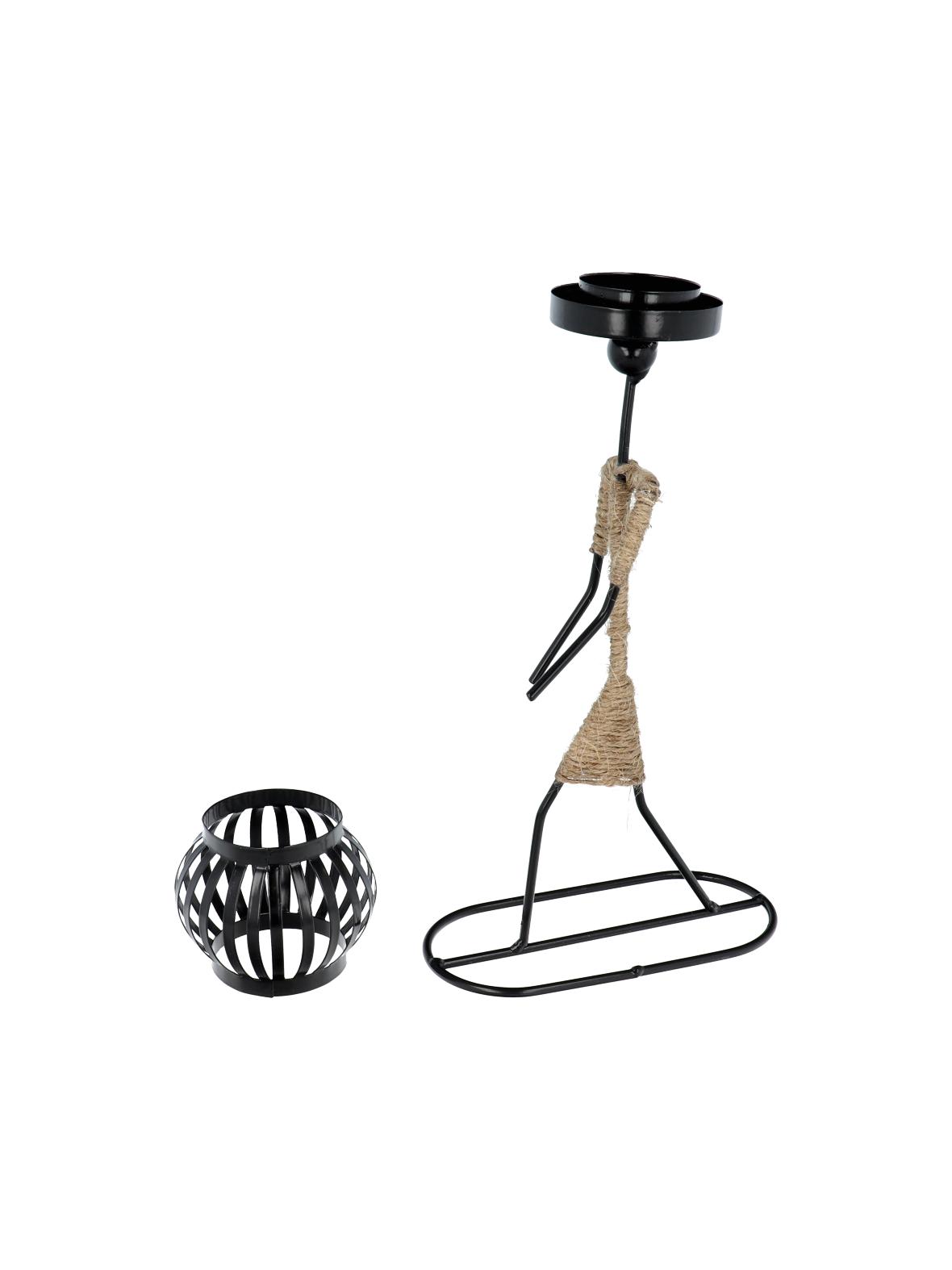 Świecznik dekoracyjny metalowy ART DECO Africa wzór B IALC-1