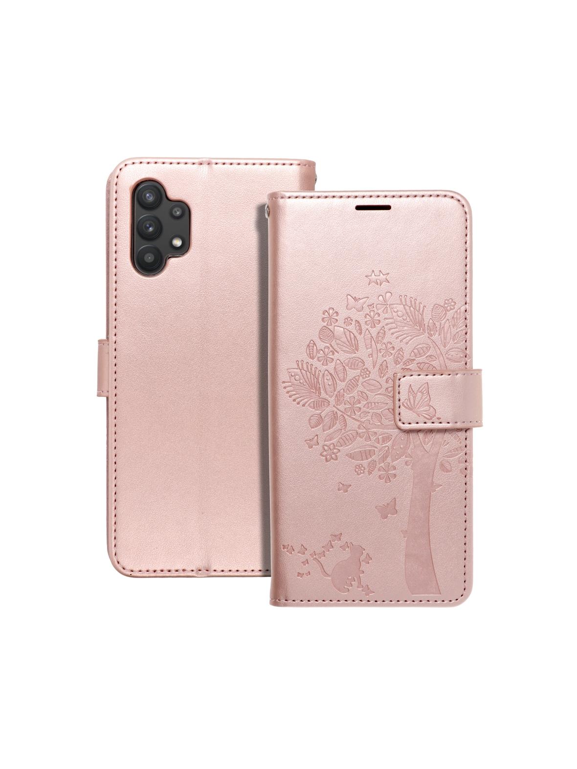 Kabura MEZZO Book do SAMSUNG A32 5G drzewo złoty róż