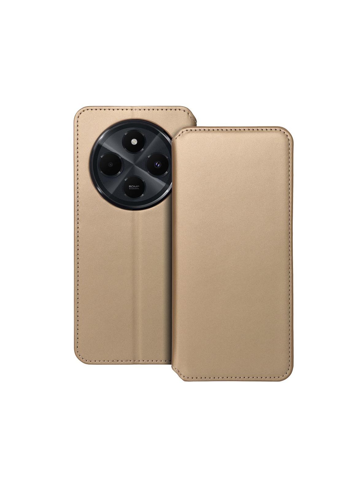 Kabura DUAL POCKET Book do XIAOMI Redmi 14c złoty