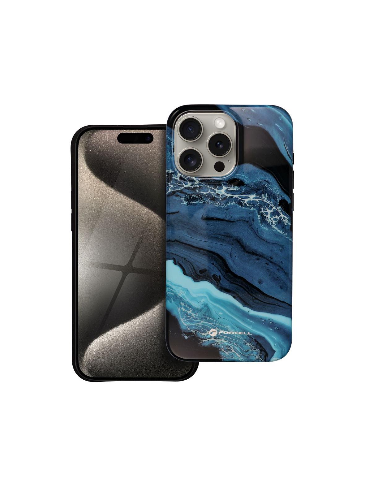 Etui na iPhone 15 PRO MAX Forcell F-Protect Mirage zgodny z MagSafe Military Drop-Test deep sea