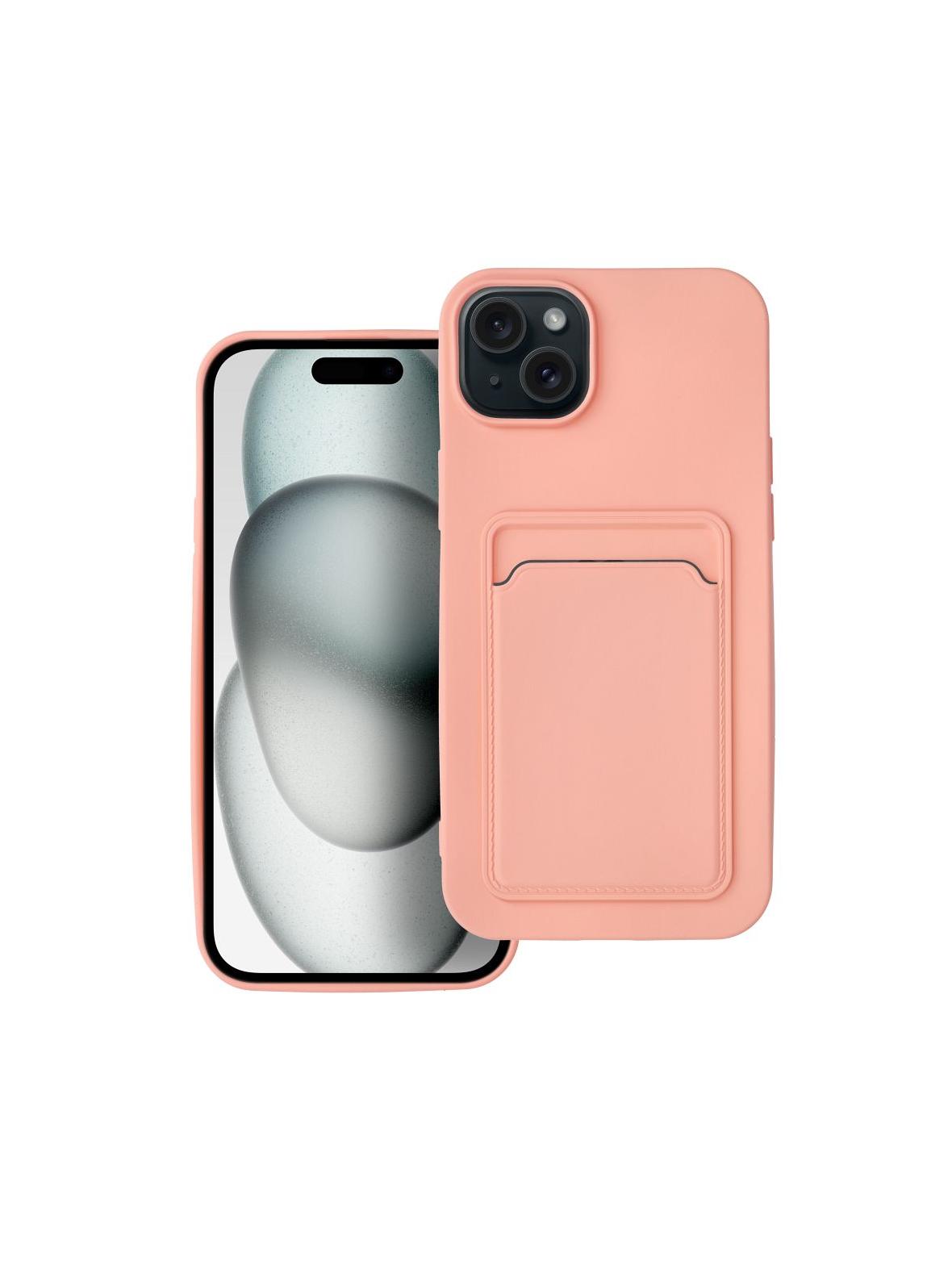 Futerał CARD CASE do IPHONE 15 Plus różowy