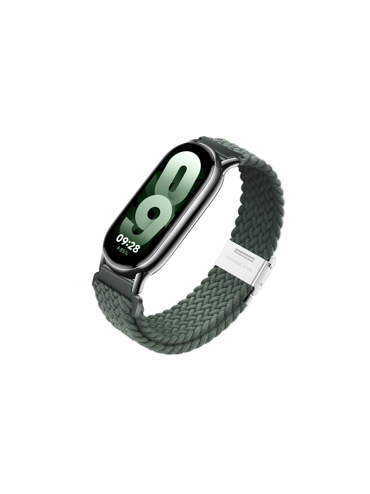 Pasek do Mi Band 8 Xiaomi Forcell F-Design FX5 sprzączka włókno poliestrowe zielony