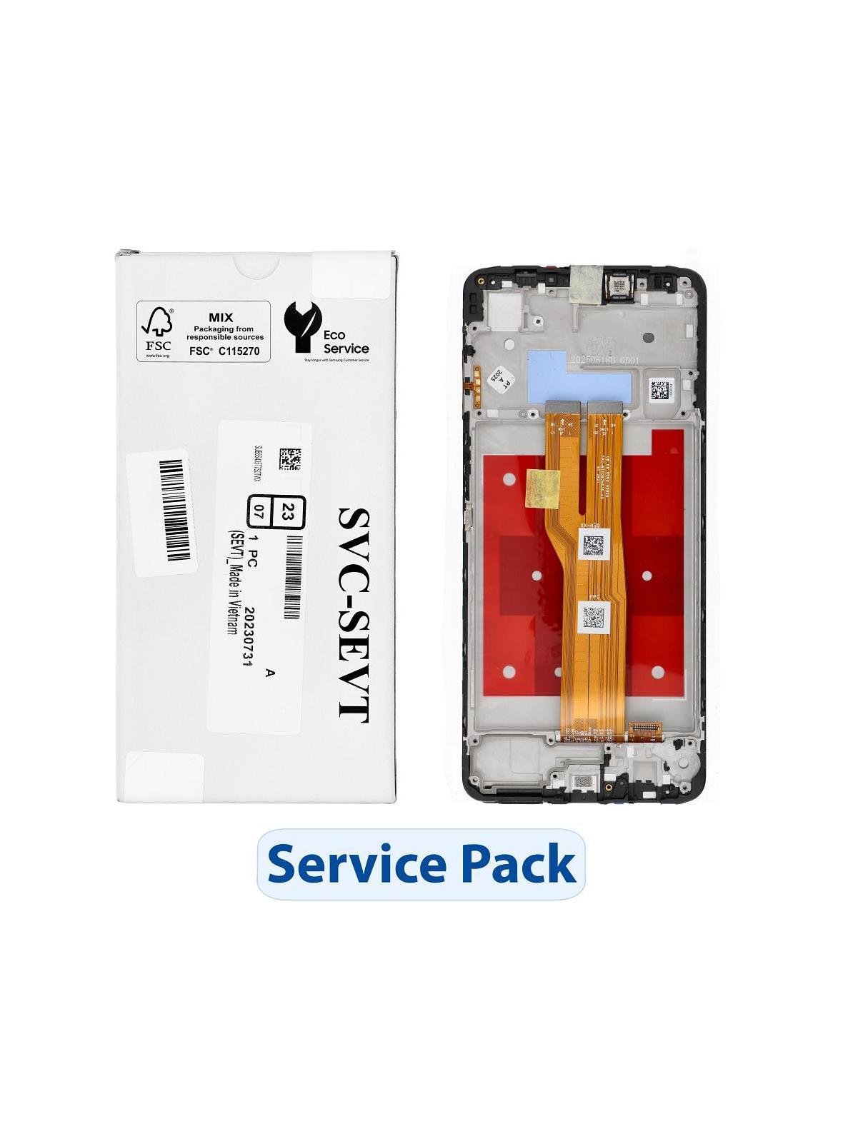 ServicePack Wyświetlacz LCD do SAMSUNG A07 4G A075 Gray GH81-28044A