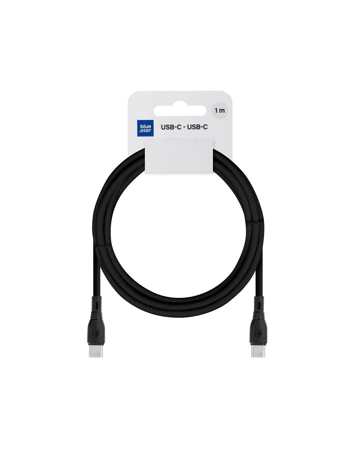 Kabel USB C do USB C Blue Star 3A 60W ECO 1 m PJ73-13-3 czarny