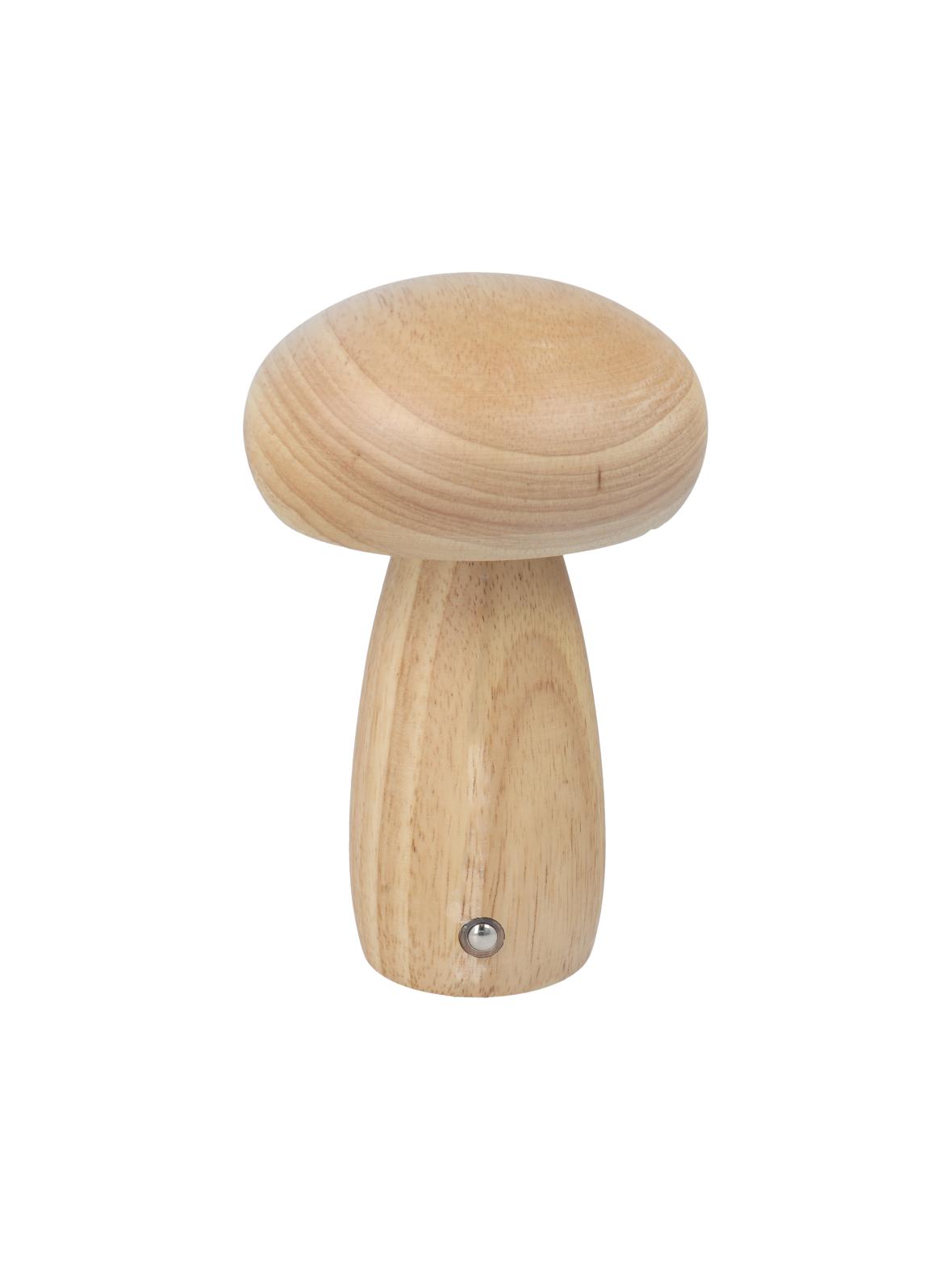 Lampka nocna GRZYBEK Art Deco jasne drewno MTWTHN