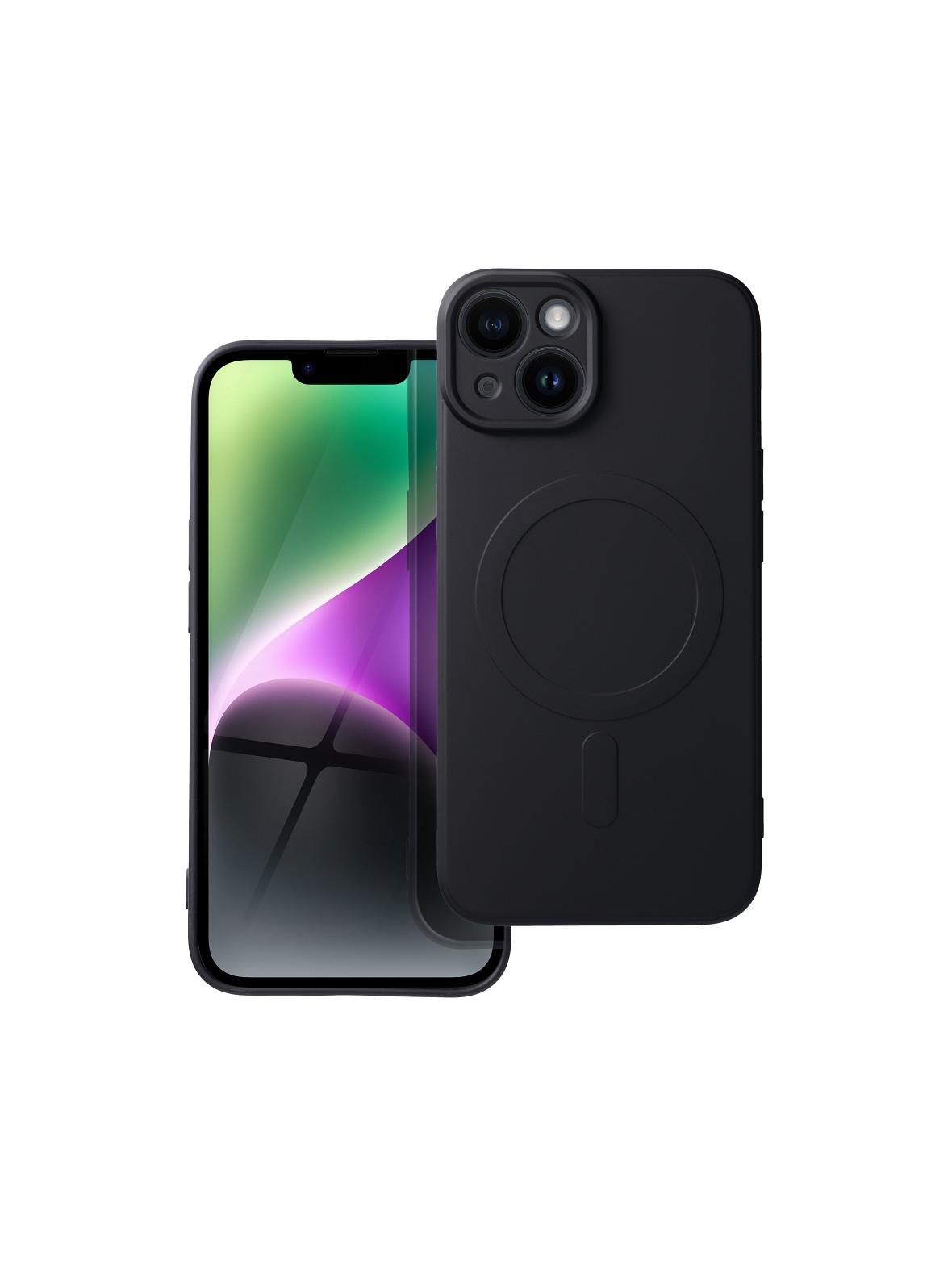 Futerał SILICONE MAG COVER kompatybilny z MagSafe do IPHONE 14 czarny