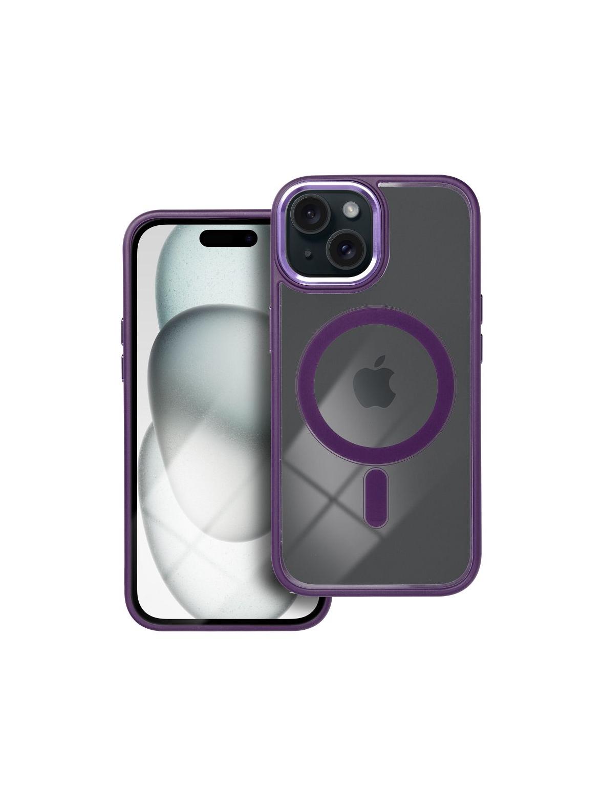 Futerał COLOR EDGE MAG COVER kompatybilny z MagSafe do IPHONE 15 fioletowy