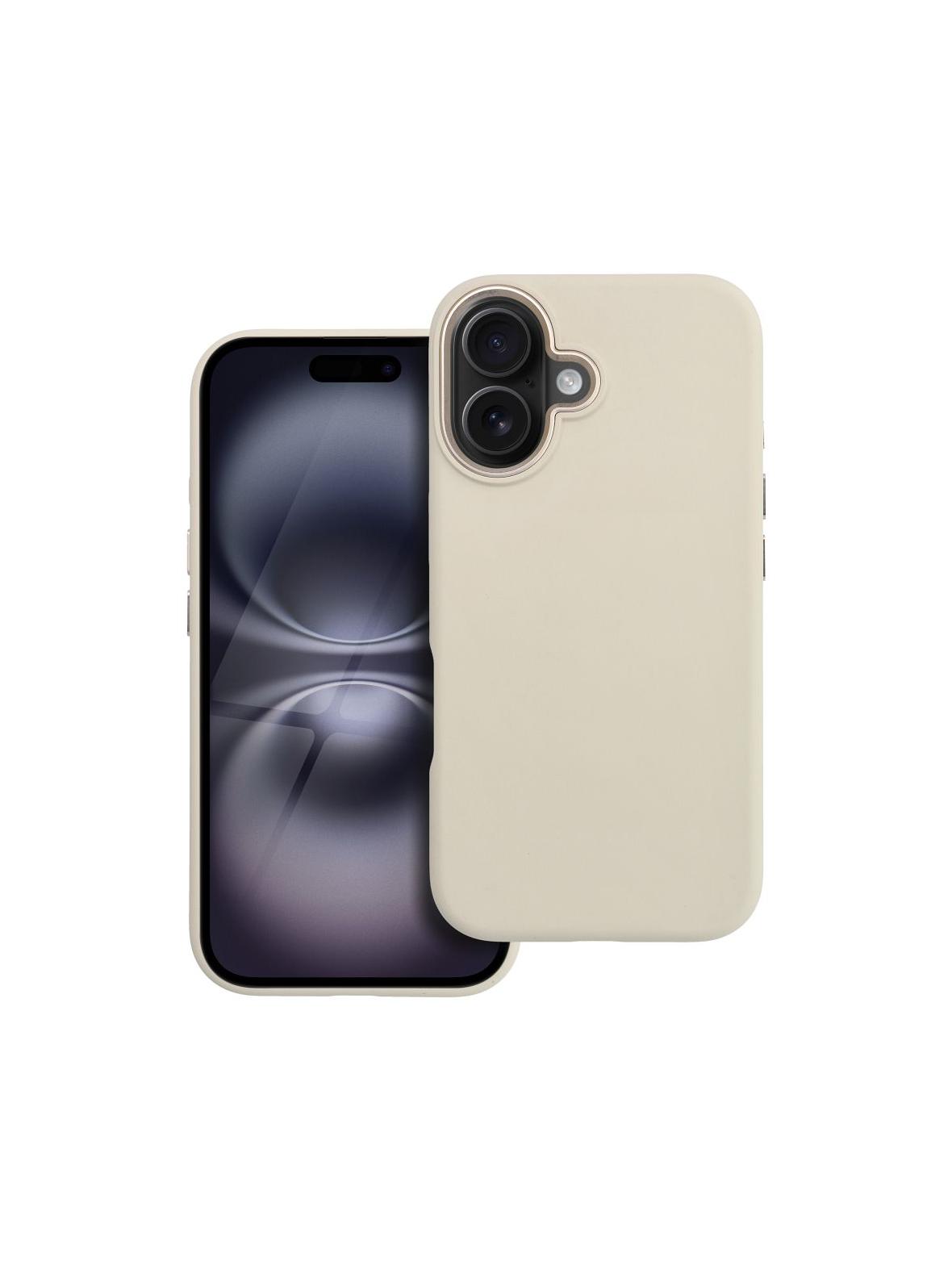 Etui na iPhone 16 Forcell F-Protect Frame Premium zgodny z MagSafe antique white 0INT