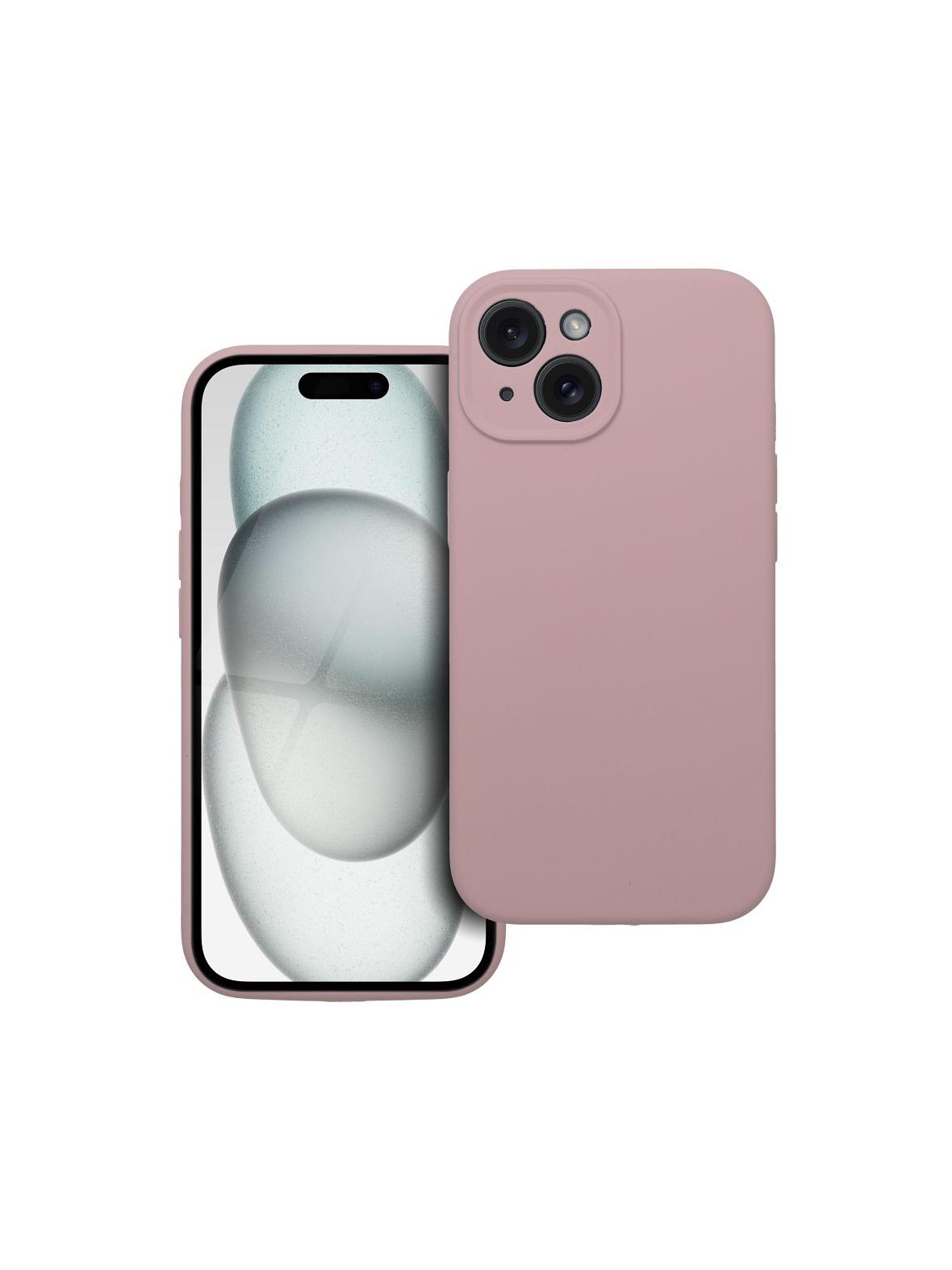 Futerał SILICONE 2mm do IPHONE 15 pudrowy róż