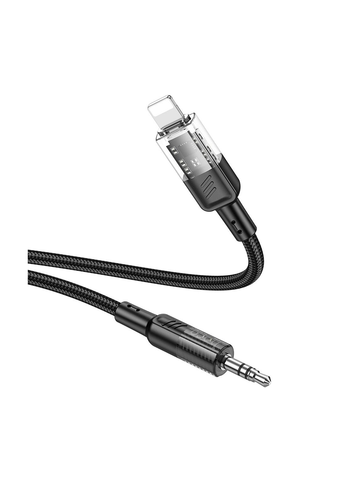 Kabel AUX Jack 3,5 mm do Lightning Hoco 1,2 m UPA27 czarny