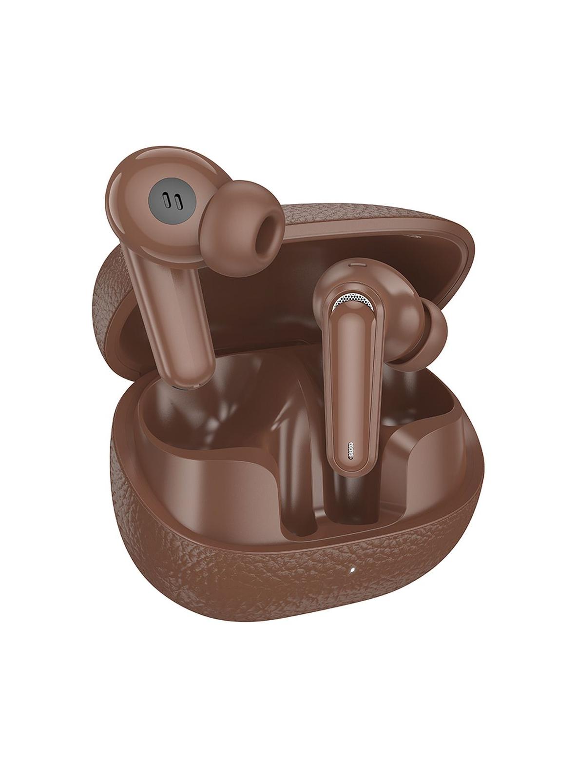 Słuchawki bezprzewodowe douszne Hoco TWS EQ23 brązowe