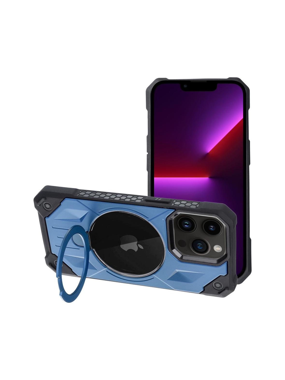 Futerał ARMOR MAG COVER kompatybilny z MagSafe do IPHONE 13 Pro Max niebieski