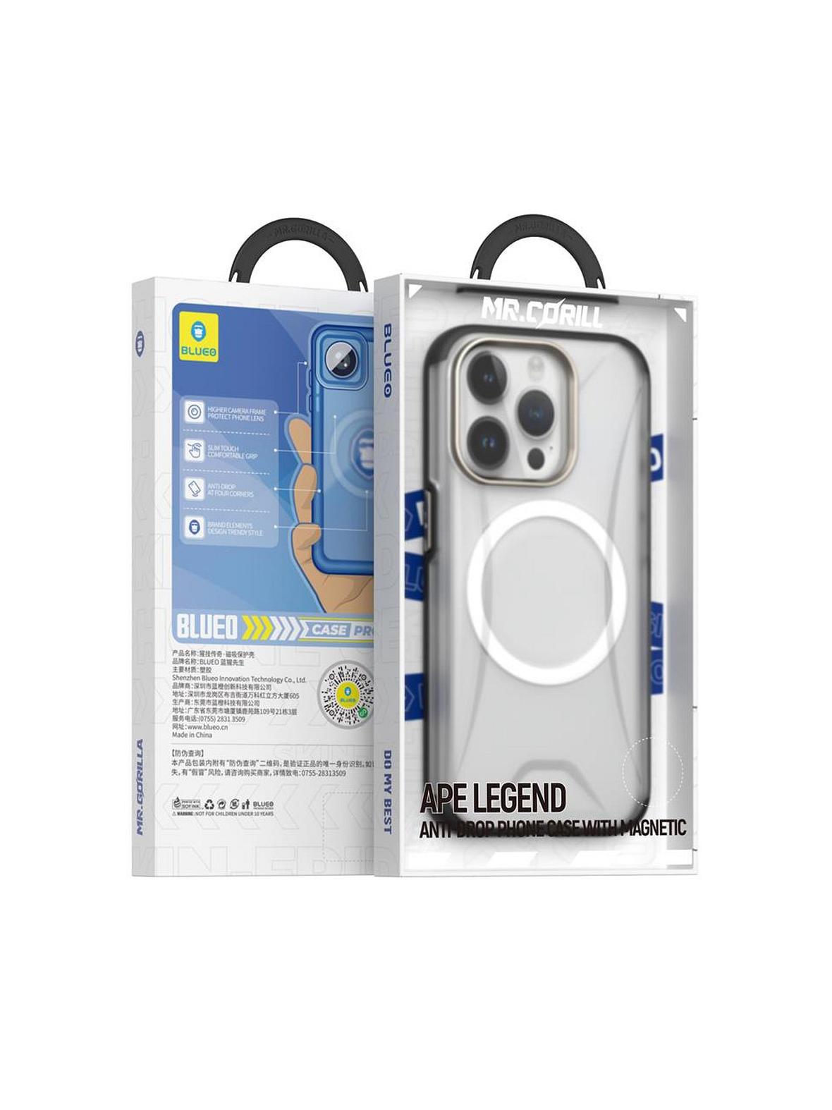 BLUEO APE Legend Anti-Drop Phone Case - Apple iPhone 16 Pro Max szary