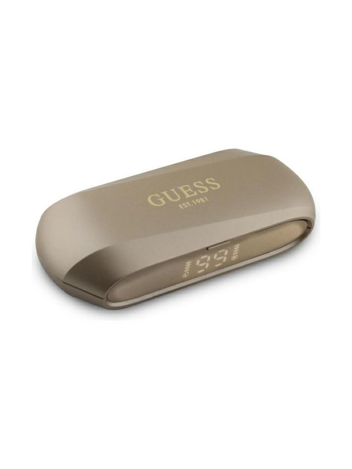 GUESS słuchawki bezprzewodowe bluetooth TWS GUTWSC2MCDSD (Elongated Metallic Classic Printed Logo) złote