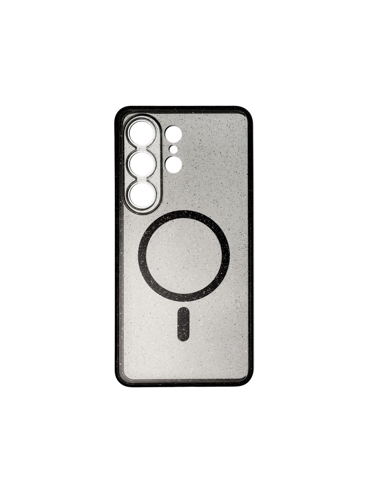 Futerał do Samsung S26 ULTRA Clear Mag Cover (STR / CAMERA PROTECTION) zgodny z MagSafe  czarny glitter
