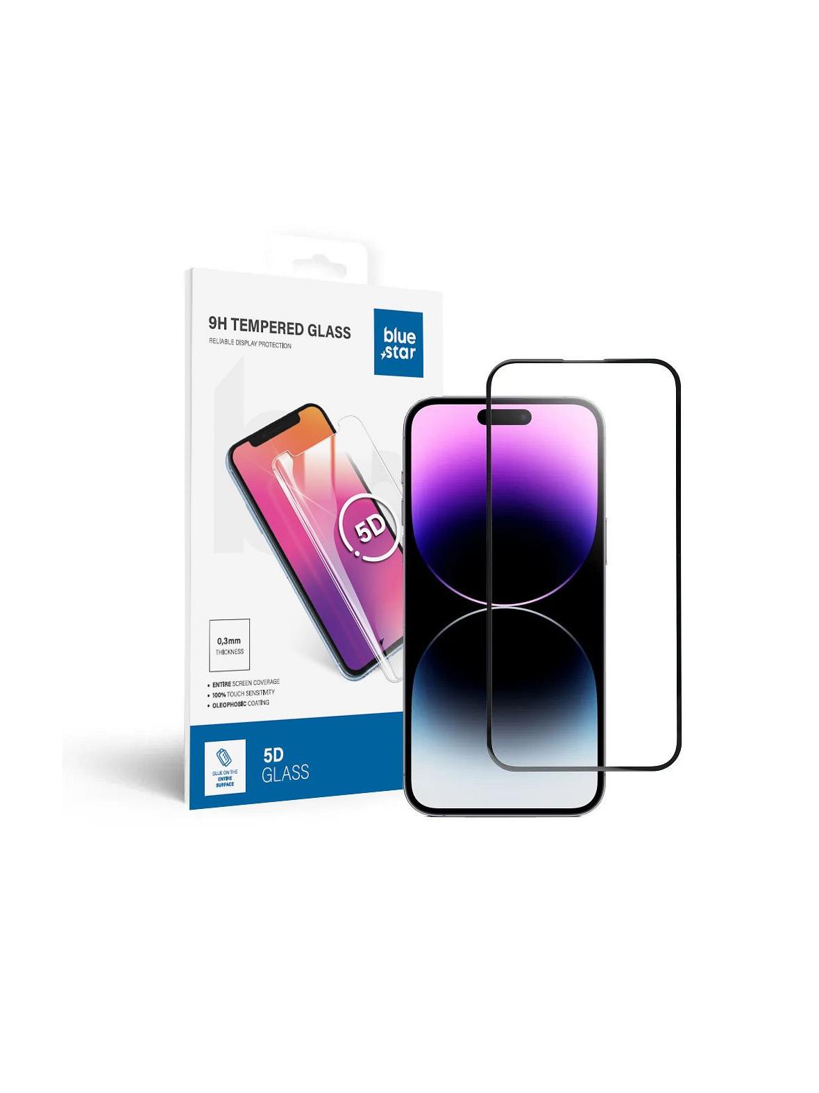 Szkło hartowane do iPhone 14 PRO MAX (full glue) Blue Star 5D czarne