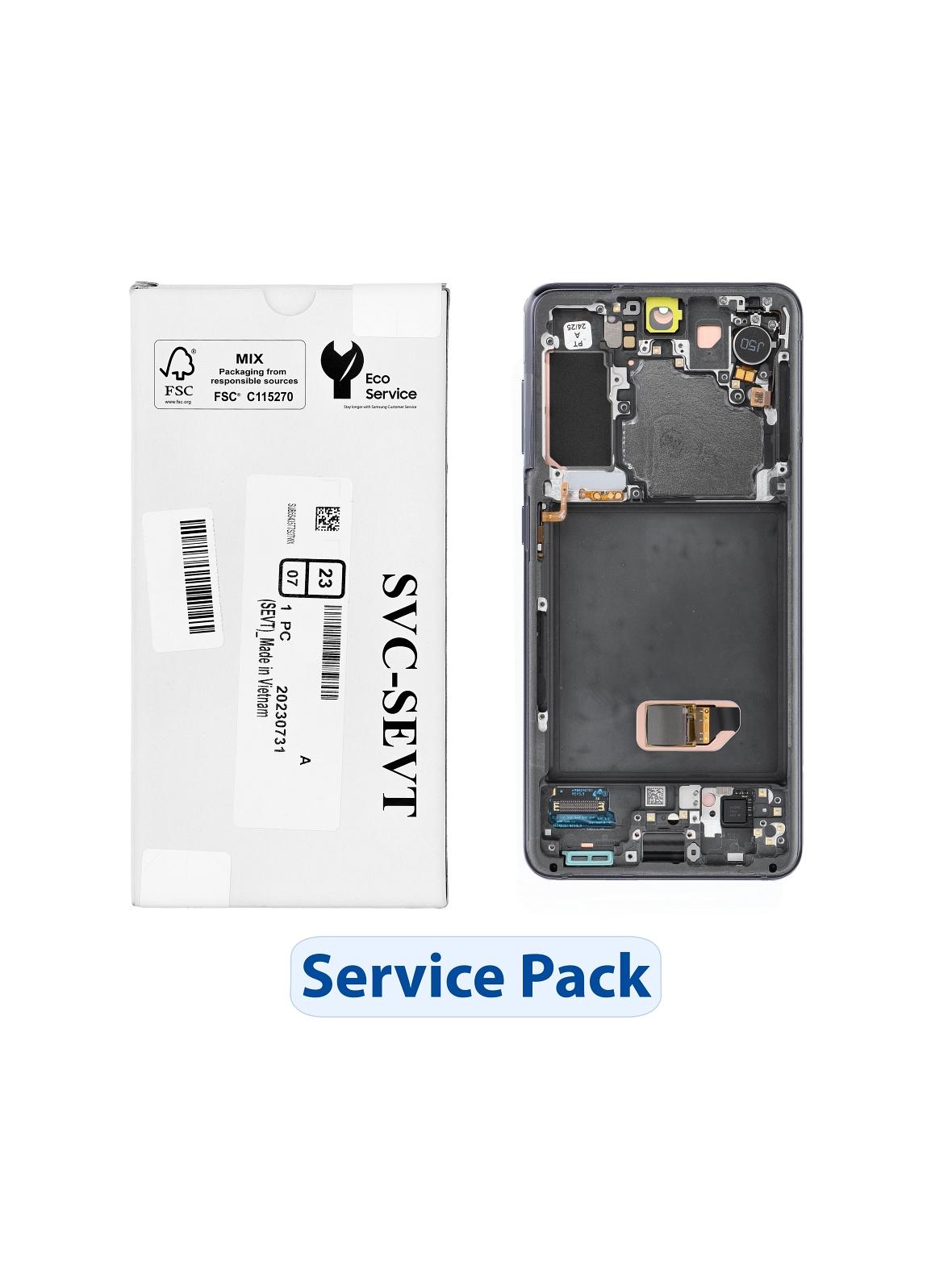 ServicePack Wyświetlacz LCD SAMSUNG S21 5G G991B GH82-27257A Gray