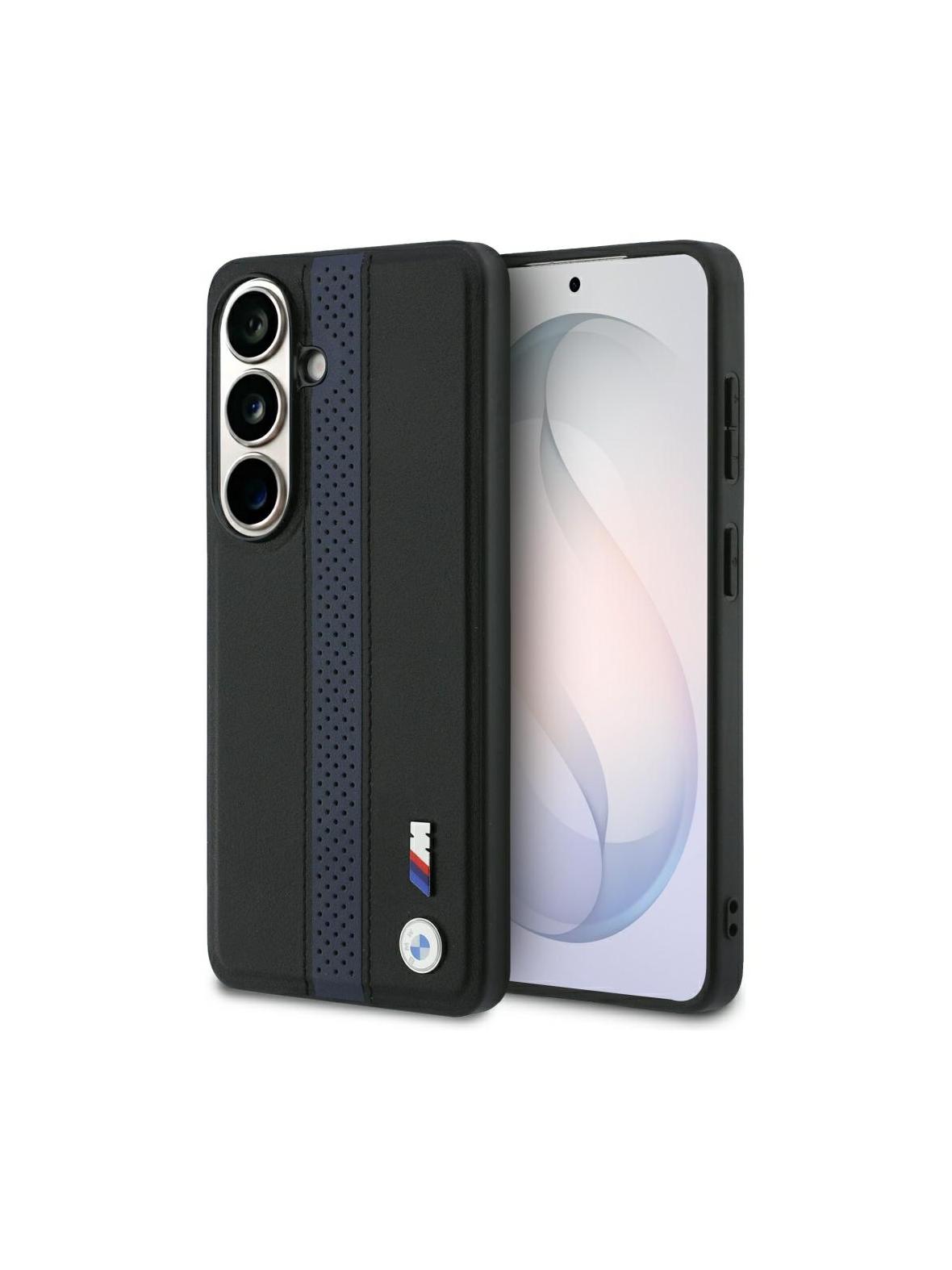 BMW futerał do SAMSUNG S26 kompatybilny z MagSafe BMHMS26S25PCPSKB (Perforated Stripe Logo) niebieski