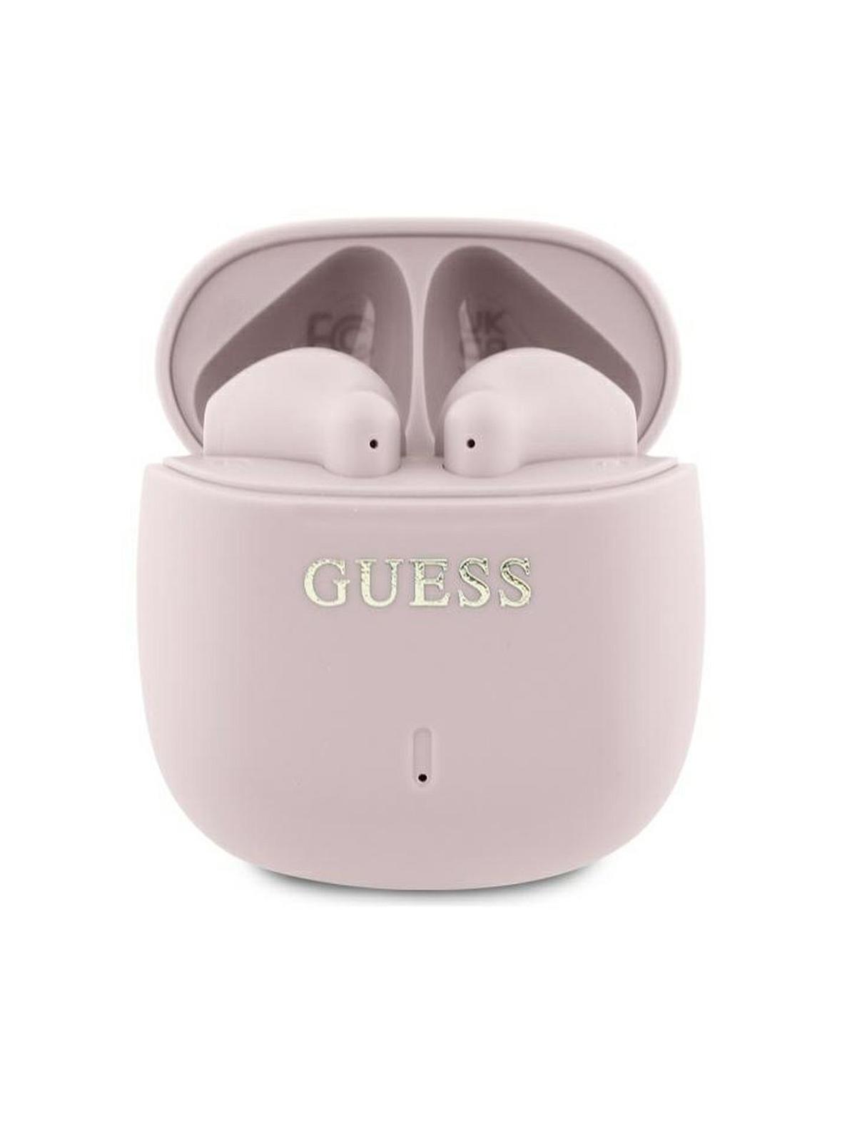 GUESS słuchawki bezprzewodowe bluetooth TWS GUTWSJ14ESGP (Printed Classic Logo) różowe